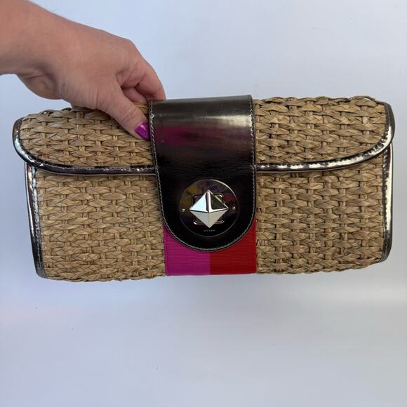 Kate Spade • Woven Straw Clutch - Picture 1 of 12